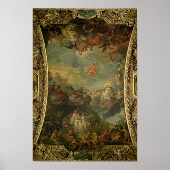 Poster Vue du roi Louis XIV gouvernant seul (Devant)