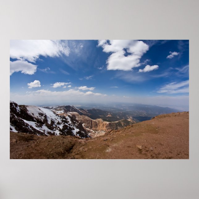 Poster Vue du sommet de Pikes Peak (Devant)