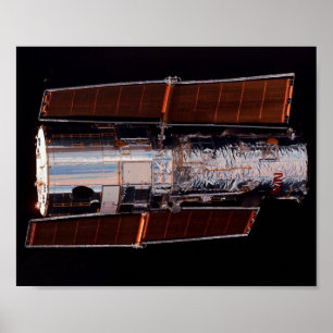 Poster Vue du télescope Hubble de Shuttle Discovery