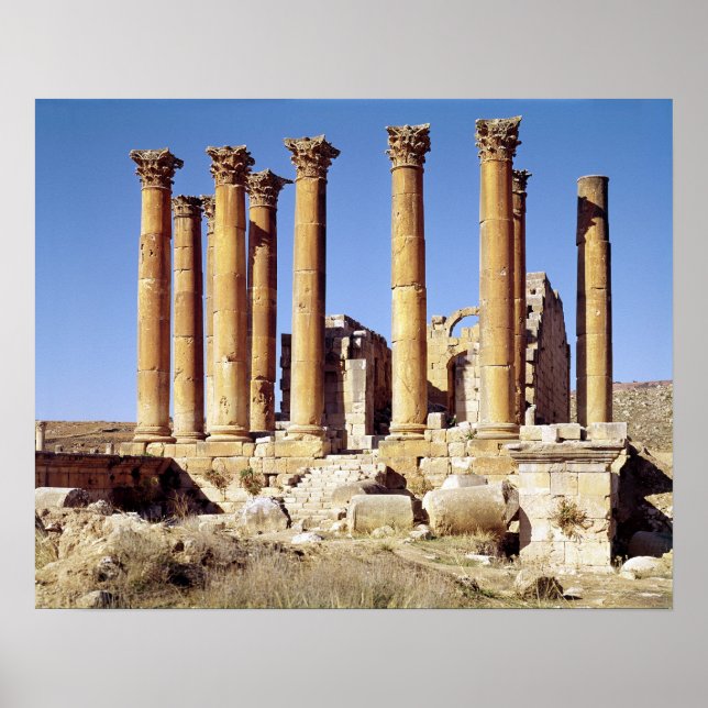 Poster Vue du Temple d'Artémis, construit c.386 AD (Devant)