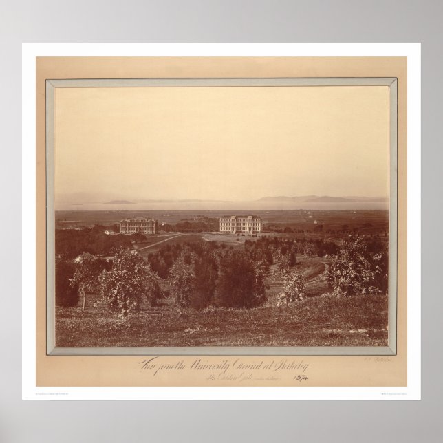 Poster Vue du terrain de l'Université à Berkeley(1337) (Devant)