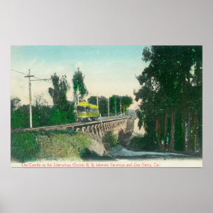 Poster Vue du trèfle sur le chemin de fer interurbain