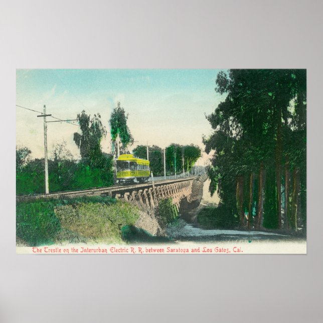 Poster Vue du trèfle sur le chemin de fer interurbain (Devant)
