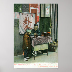Poster Vue du vendeur chinois de Fortune sur le bureau