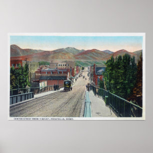 Poster Vue du viaduc de Centre StreetPocatello, ID