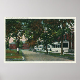 Poster Vue d'un camp militaire américain