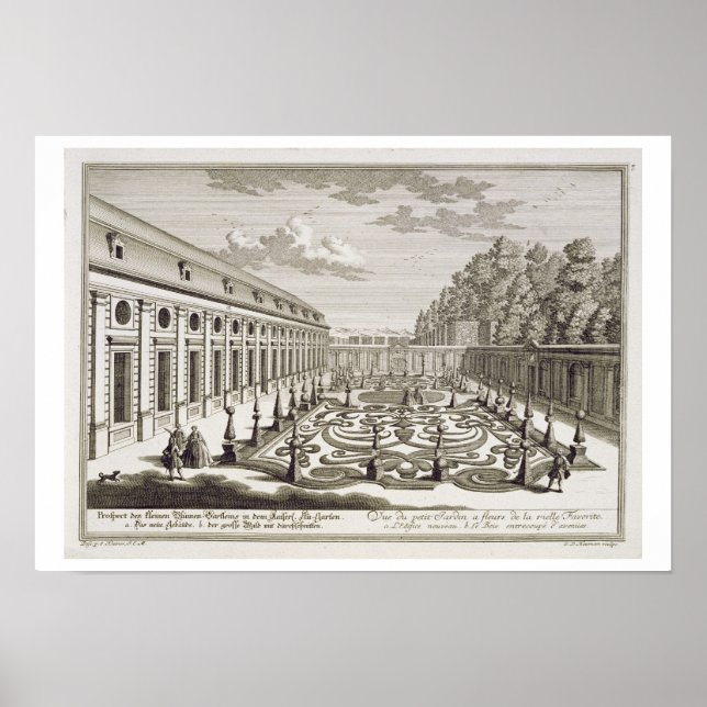 Poster Vue d'un jardin fleuri près de Vienne, de 'Vorstel (Devant)