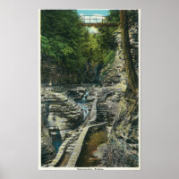 Vue d'un pont de suspension