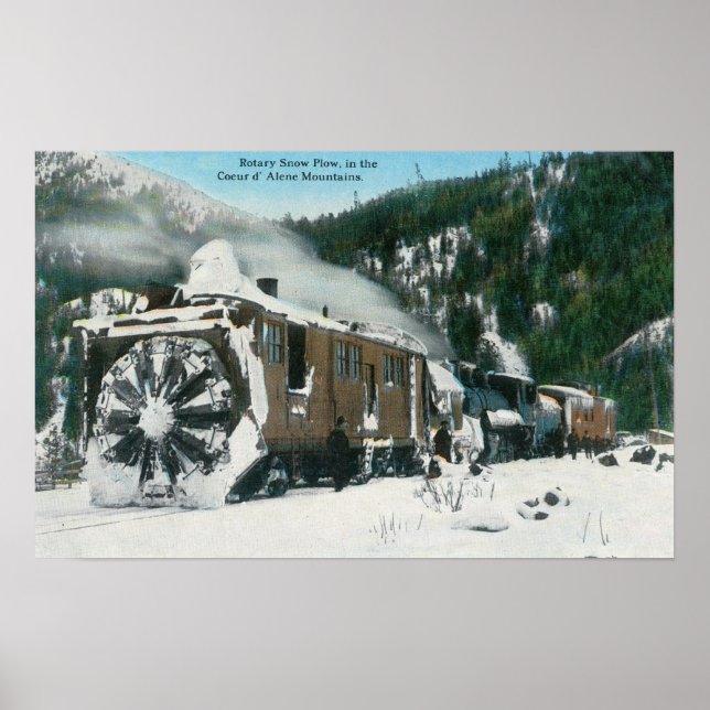 Poster Vue d'un souffle de neige du Rotary dans les monta (Devant)