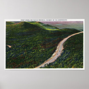 Poster Vue d'une pente raide sur Memorial Hwy