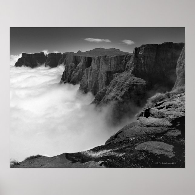 Poster Vue en grand angle noir et blanc (Devant)