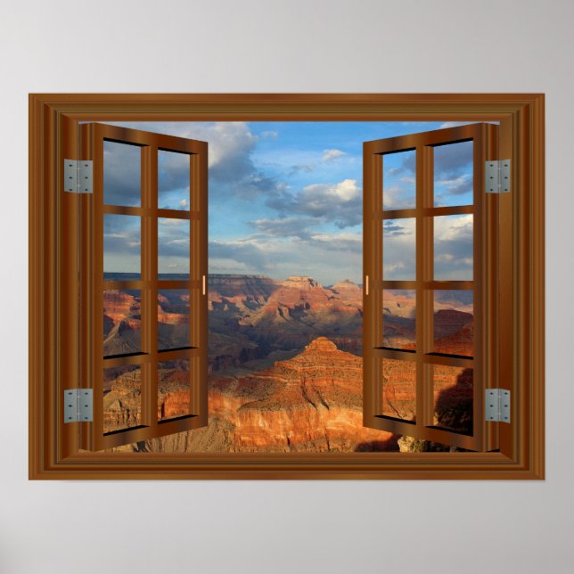 Poster Vue Etats-Unis de fenêtre de Faux de faux de (Devant)