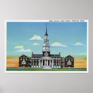Poster Vue extérieure de bibliothèque de Miller