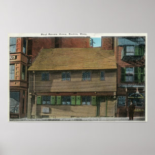 Poster Vue extérieure de la maison Paul Revere # 3
