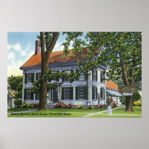 Poster Vue extérieure de la maison Stowe Harriet Beecher