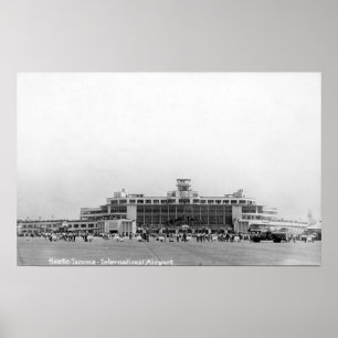 Poster Vue extérieure de l'aéroport international de Seat