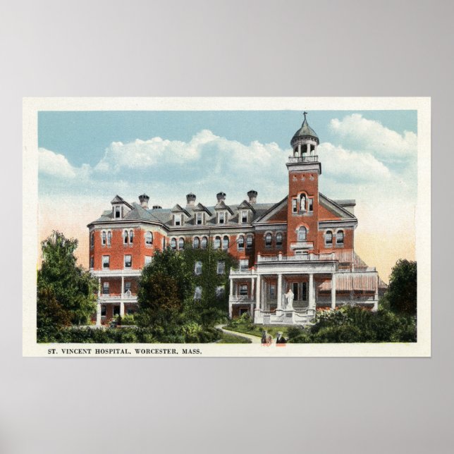Poster Vue extérieure de l'hôpital St. Vincent (Devant)