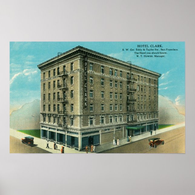 Poster Vue extérieure de l'hôtel Clark (Devant)