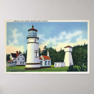 Poster Vue extérieure de l'Umpqua LighthouseCoast