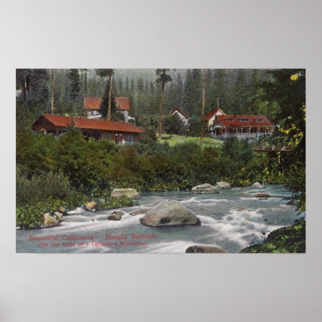 Poster Vue extérieure de Shasta RetreatMt. Shasta, CA (Devant)