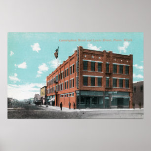 Poster Vue extérieure d'hôtel de Cunningham sur le St de