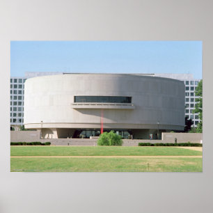 Poster Vue extérieure du musée Hirshhorn, 1974 )