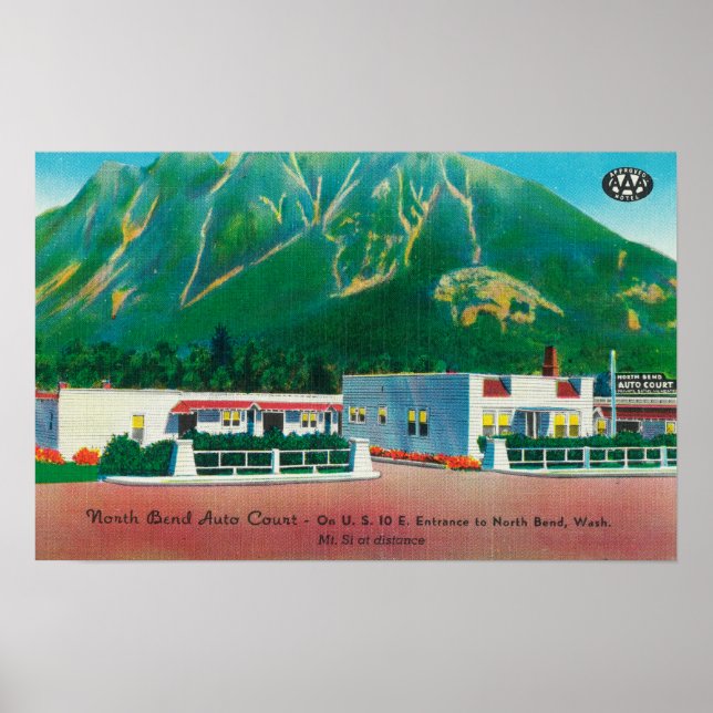 Poster Vue extérieure du North Bend Auto Court (Devant)