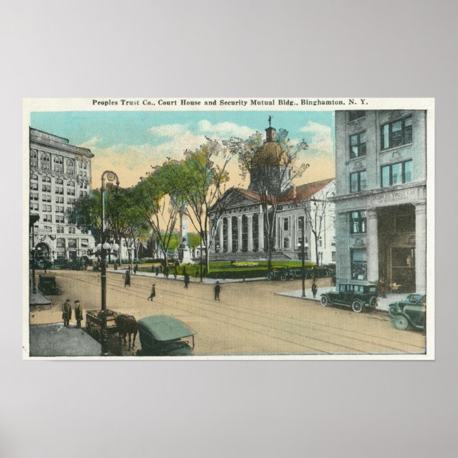 Poster Vue extérieure du palais de justice (Devant)