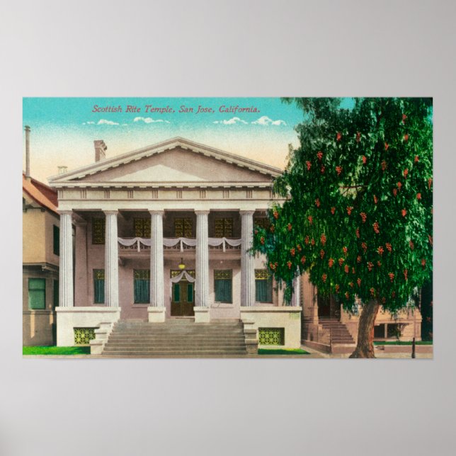 Poster Vue extérieure du temple écossais des cerfs-volant (Devant)