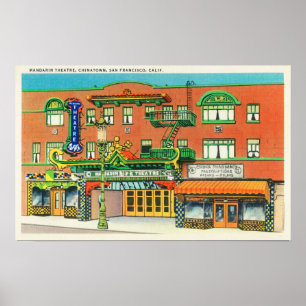 Poster Vue extérieure du théâtre Mandarin,