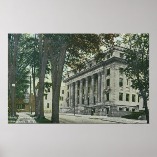 Poster Vue extérieure du tribunal de comté