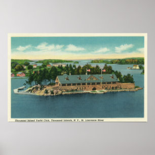 Poster Vue extérieure du yacht de l'île de Mille