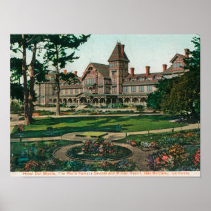Poster Vue extérieure sur l'Hôtel del Monte et ses jardin
