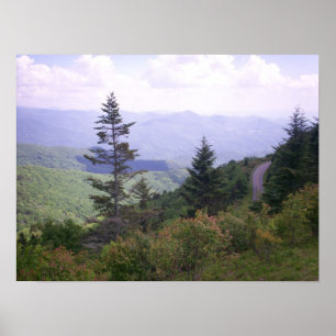 Poster Vue Extraordinaire De La Passerelle Winding Blue R