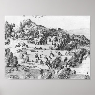 Poster Vue générale de la bataille de Muhlberg