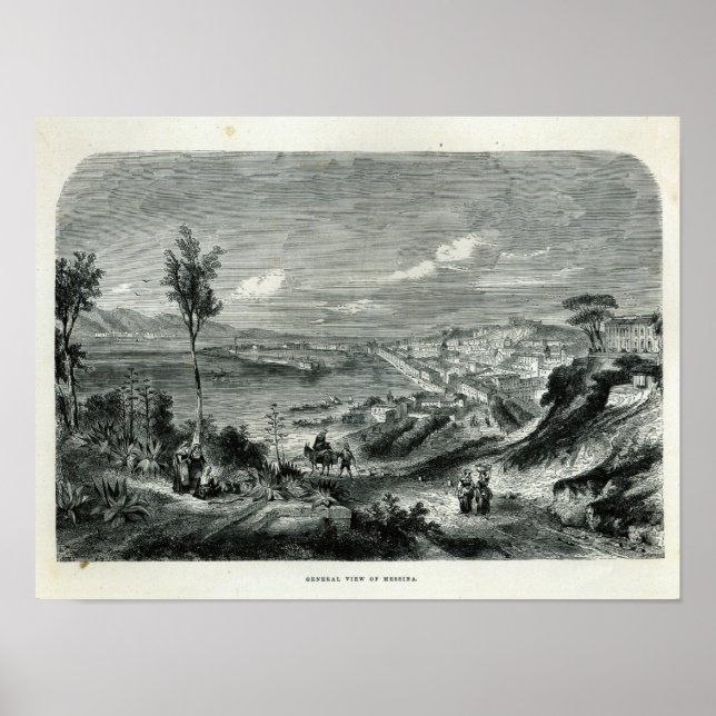 Poster Vue générale de Messine (Devant)