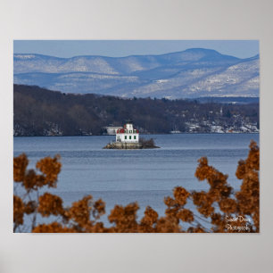 Poster Vue hivernale du phare Esopus Meadows
