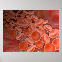 Vue Intérieure De L'Artère Avec Cellules De Sang R