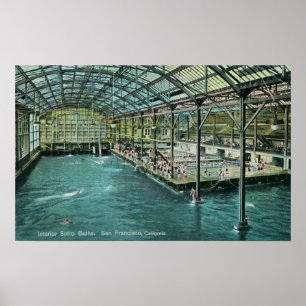 Poster Vue intérieure sur les bains de métro intérieurs
