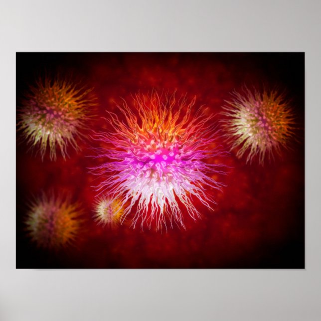 Poster Vue Microscopique Des Dendrimers 1 (Devant)