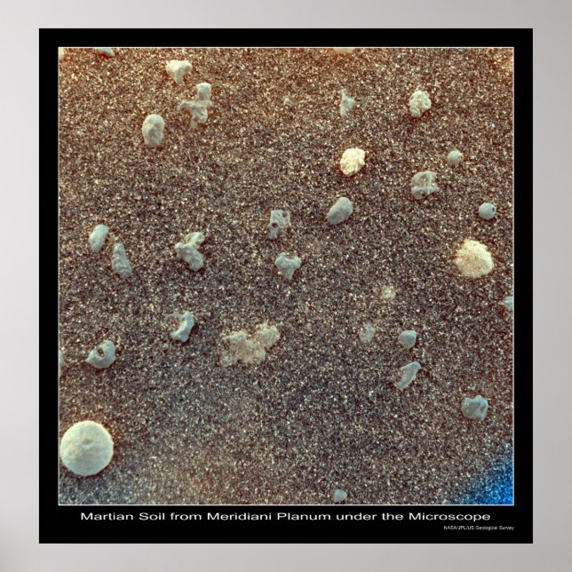 Poster Vue microscopique du sol martien (Devant)