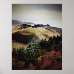 POSTER VUE MONTAGNE SUR LES WALES
