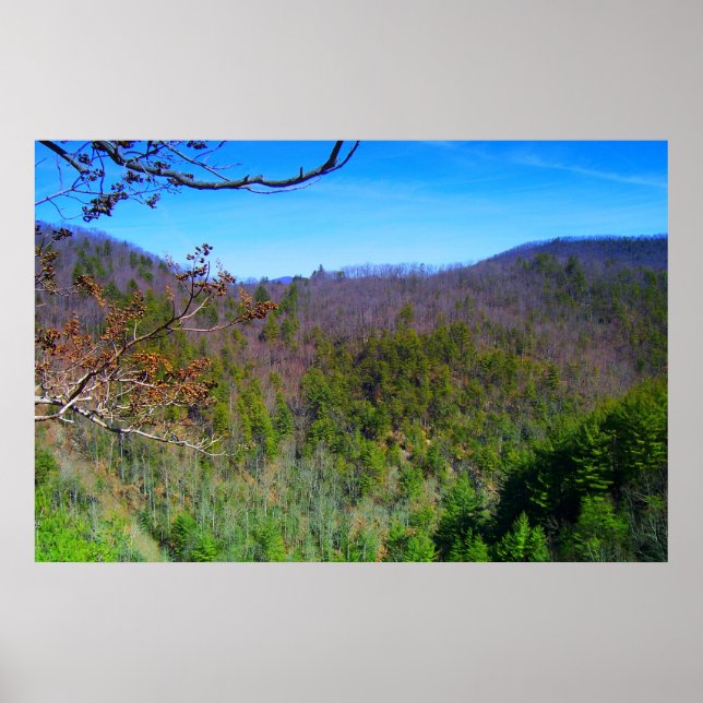 Poster Vue Montagnes Blue Ridge (Devant)