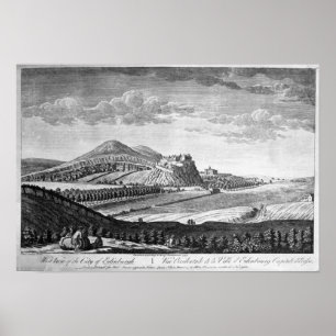 Poster Vue occidentale de la ville d'Edimbourg, 1753