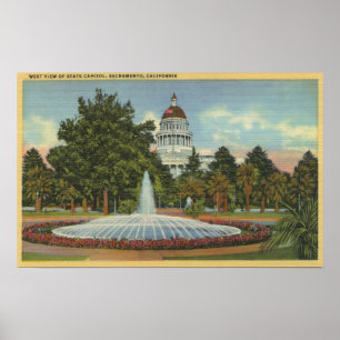 Poster Vue occidentale du capitol d'état