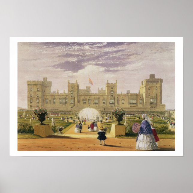 Poster Vue orientale sur le château et le jardin, Windsor (Devant)