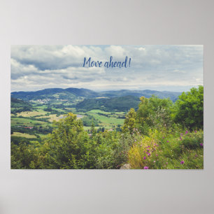 Poster Vue paisible sur la montagne