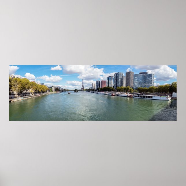 Poster Vue panoramique de Front de Seine - Paris, France (Devant)