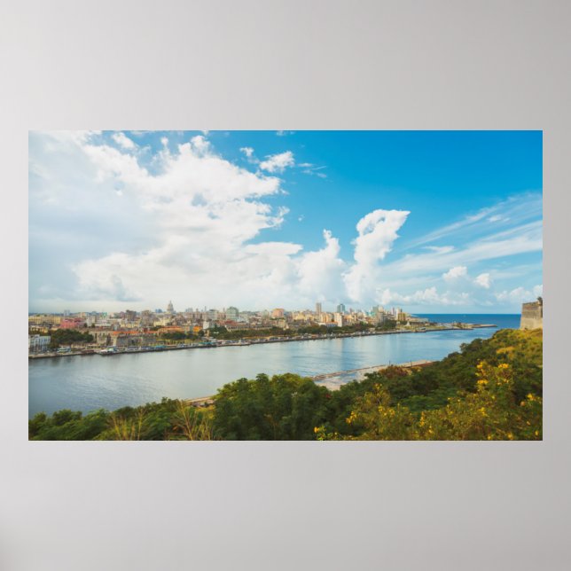 Poster Vue Panoramique De La Havane, Cuba (Devant)