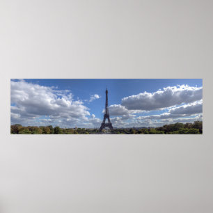 Poster Vue panoramique de la tour Eiffel - Paris